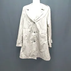 ◇ theory アウター 襟 きれいめ 膝丈 おしゃれ シンプル 長袖 ロングジャケット サイズS ベージュ レディース E  【1306260046192】