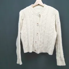 ◇ JUNOAH ジュノア 前ボタン閉め 大人カジュアル 長袖 カーディガン サイズ表記なし ベージュ レディース E  【1306260046826】