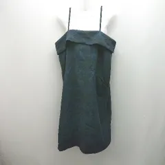 ◇ ◎ couturebrooch クチュールブローチ チェック柄 大人 肩ひも ロング丈 ワンピース サイズ40 グリーン系 レディース E  【1306260047908】