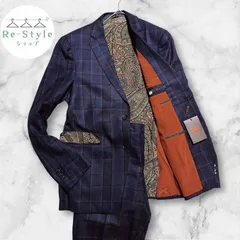 ETRO エトロ　セットアップ　スーツ　タグ付き　現行　ペイズリー柄　チェック柄　ウール混　シルク混　サイズ５０