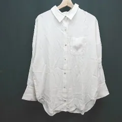 ◇ Chico チコ オーバーサイズ フロントボタン 長袖 シャツ サイズ表記なし ホワイト レディース E  【1306260047748】