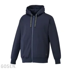 ゴーセン GOSEN 裏起毛ストレッチジップアップパーカー テニス・バドミントン アパレル(メンズ・ユニ) (W2540)、(17)ネイビー