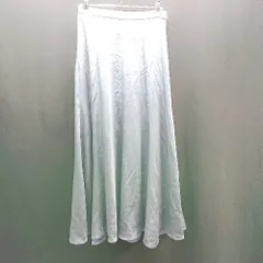 ◇ ◎ ROPEPICNIC ロペピクニック シルク素材 綺麗め 大人 ロング丈 フレア スカート サイズ38 ブルー系 レディース E  【1306260048035】