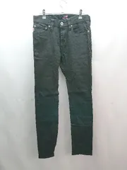 ◇ lyric リリック デニム ジーンズ カジュアル ストレート スリム シンプル パンツ サイズM ブラック メンズ E  【1306260048851】