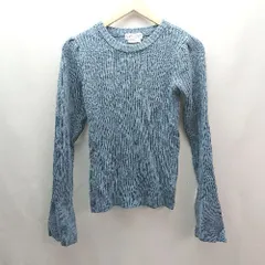 ◇ ciaopanic typy セーター クルーネック 袖フレア カジュアル シンプル 長袖 ニット サイズONE ブルー レディース E  【1306260048820】