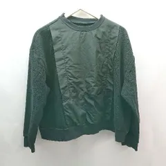 ◇ merlot フリース 個性的 異素材 おしゃれ カジュアル 長袖 トレーナー サイズ表記なし ブラック レディース E  【1306260048776】