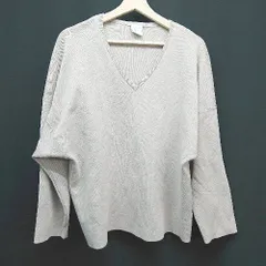 ◇ spick&span セーター Vネック カジュアル シンプル ドルマン 長袖 ニット サイズ表記なし ベージュ レディース E  【1306260049384】