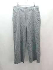 ◇ human woman カジュアル シンプル 太め セミワイド ゆったり ナチュラル パンツ サイズM グレー レディース E  【1306260048974】のサムネイル