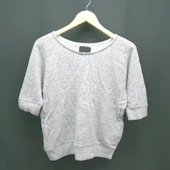 ◇ URBAN RESEARCH ROSSO クルーネック カジュアル 綺麗め シンプル 七分袖 カットソー サイズＦ グレー レディース E  【1306260049650】