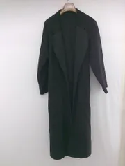 ◇ ◎ moment+ モーメントプラス シンプル 長袖 ラップ コート サイズM ブラック レディース E  【1306270001877】