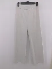 ◇ JEANASIS ジーナシス ウエストゴム ラメ 裏地あり ストレートパンツ サイズＦ オフホワイト系 レディース E  【1306270002515】