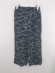 ◇ BEAUTY & YOUTH UNITED ARROWS 総柄 ウエストゴム イージーパンツ サイズM ネイビー ホワイト系 レディース E  【1306270006667】