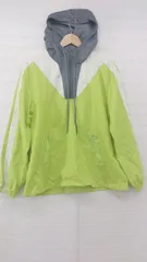 ◇ merlot 配色 ハーフジップ カラフル 長袖 アノラック パーカー ライトグリーン グレー系 レディース E  【1306270006490】のサムネイル