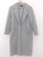 ◇ CYNICAL ウール アンゴラ混 秋冬 通勤 通学 長袖 チェスターコート サイズ 02 グレー レディース E  【1306270007374】