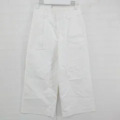 ◇ UNITED ARROWS ユナイテッドアローズ シンプル 着回し ハイウエスト ワイド パンツ サイズ36 オフホワイト レディース E  【1306270008005】