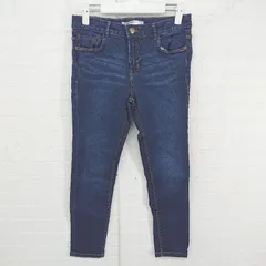 ◇ ZARA Trafaluc ストレッチ ウォッシュ加工 スキニー デニム パンツ サイズ EUR38 USA06 MEX28 ネイビー レディース E  【1306270007732】