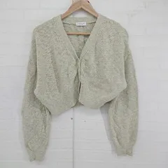 ◇ BEAUTY & YOUTH UNITED ARROWS 秋冬 着回し 長袖 クロップド ニット カーディガン グリーン系 レディース E  【1306270008524】