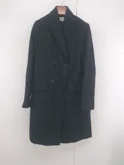 ◇ GLOBAL WORK グローバルワーク ウール 通勤 通学 秋冬 長袖 チェスターコート サイズ L ブラック レディース E  【1306270008494】