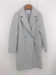 ◇ GLOBAL WORK グローバルワーク 定番 シンプル 着回し 長袖 チェスターコート サイズM グレー レディース E  【1306270008432】