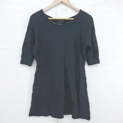 ◇ URBAN RESEARCH ROSSO シンプル 着回し フレア 七分袖 スウェット ワンピース サイズ F ブラック レディース E  【1306270008951】