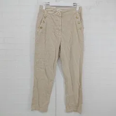 ◇ ZARA ザラ 金ボタン ハイウエスト デニム パンツ サイズEUR M USA M MEX 28 ベージュ レディース E  【1306270009774】