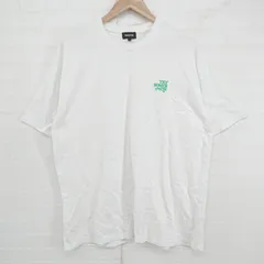 ◇ PAGEBOYLIM バックプリント 半袖 Tシャツ カットソー サイズL ホワイト グリーン系 レディース メンズ E  【1306270009668】