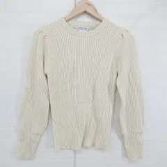 ◇ CIAOPANIC TYPY 秋冬 シンプル 無地 リブ 長袖 ニット セーター サイズONE アイボリー系 レディース E  【1306270010114】