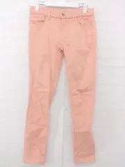 ◇ ZARA BASIC Z1975 DENIM パステルカラー 無地 ストレッチ パンツ サイズEUR 36 USA 04 MEX 26 オレンジ系 レディース E  【1306270011623】