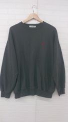 ◇ U.S.POLO ASSN カジュアル シンプル 無地 ロゴマーク 刺繍 長袖 トレーナー サイズF ダークグレー系 メンズ E 【1306270011609】