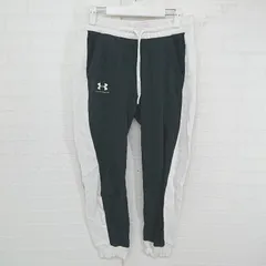 ◇ UNDER ARMOUR アンダーアーマー スウェット 部屋着 ロゴ ジョガー パンツ サイドLG ブラック ホワイト系 レディース E  【1306270011425】