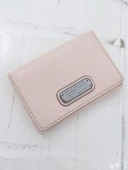 ◇ Marc by Marc Jacobs パステルカラー カジュアル ミニ 二つ折り 財布 ウォレット ピンクベージュ系 レディース メンズ E 【1306270011715】