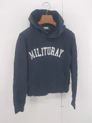 ◇ URBAN RESEARCH ロゴプリント 長袖 プルオーバー パーカー サイズF ネイビー アイボリー系 レディース P  【1307040005040】のサムネイル