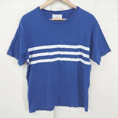 ◇ URBAN RESEARCH DOORS カジュアル 柄 胸ポケット 半袖 Tシャツ カットソー サイズ40 ブルー ホワイト系 レディース P  【1307040004418】