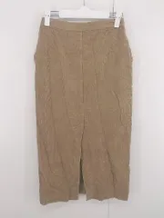 ◇ FREAK'S STORE コーデュロイ スリット ロング ナロー スカート サイズM ライトブラウン系 レディース P  【1307040005170】