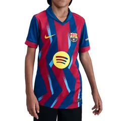 ナイキ NIKE  ジュニア FCバルセロナ 2025/26 スタジアム フォース  JR サッカー レプリカウェア  25HO (FZ1307-432)、432(ジムブルー)