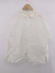 ◇ nano universe ナノ ユニバース シンプル 無地 長袖 シャツ サイズM ホワイト系 メンズ P  【1307040010075】