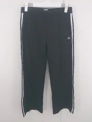 ◇ adidas アディダス スポーツ トレーニング スリーライン パンツ サイズM ブラック ホワイト系 レディース P  【1307040010020】