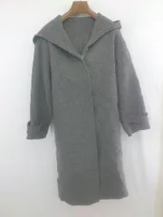 ◇ ◎ SENSE OF PLACE by URBAN RESEARCH シンプル フーディ 長袖 ロング コート サイズF グレー レディース P  【1307040011317】