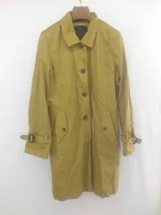 ◇ Live in comfort リブインコンフォート 裏起毛 長袖 トレンチ コート サイズL マスタード イエロー系 レディース P  【1307040011263】