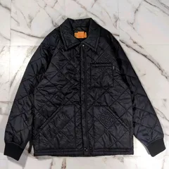 00s OLD STUSSY archive シャネルロゴ刺繍 キルティングジャケット シンサレートプラス 黒 M