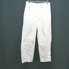 ◇ rope picnic バックウエストゴム タック 裾ボタン カジュアル パンツ サイズ40 ホワイト レディース E  【1307040036280】