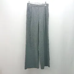 ◇ beauty&youth バックウエストゴム タック ストレート カジュアル パンツ サイズS グレー レディース E  【1307040037522】