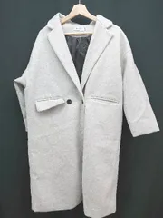 ◇ girly doll チェスター オーバーサイズ シンプル カジュアル 冬物 長袖 コート サイズM グレー レディース E  【1307040037775】