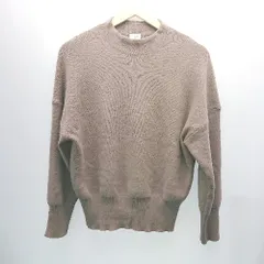 ◇ URBAN RESEARCH DOORS モックネック ケーブル 起毛 ストレッチ シンプル 長袖 ニット サイズONE ブラウン レディース E  【1307040038857】