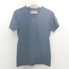 ◇ wjk 1 mile Vネック 薄手 シンプル オシャレ 無地 モノトーン カジュアル 半袖 tシャツ サイズS ネイビー レディース E  【1307040038710】