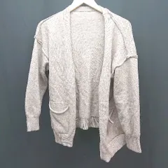 ◇ JUNOAH ジュノア ポリエステル100% シンプル 無地 ゆったり 冬物 長袖 カーディガン 表記なし ブラウン レディース E  【1307040040645】