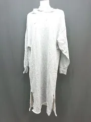 ◇ CIAOPANIC スウェット生地 フーディー サイドスリット ゆったり 長袖 ロング ワンピース サイズF グレー レディース E  【1307040040591】