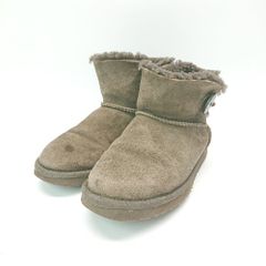 ■ UGG もこもこ 裏ボア カジュアル かわいい ショート丈 ムートンブーツ サイズ23 ブラウン レディース E 【1307040041642】