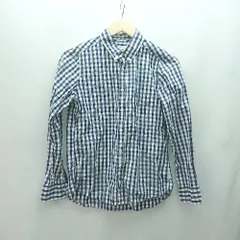 ◇ ◎ Journal Standard チェック柄 カジュアル 袖ボタン おしゃれ 長袖 シャツ サイズM ブルー ホワイト メンズ E  【1307040041468】