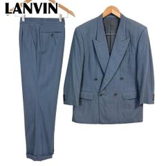 LANVIN PARIS ランバン ダブルスーツ 50 グレージュ ストライプ - メルカリ